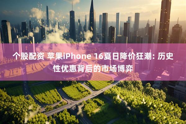 个股配资 苹果iPhone 16夏日降价狂潮: 历史性优惠背后的市场博弈