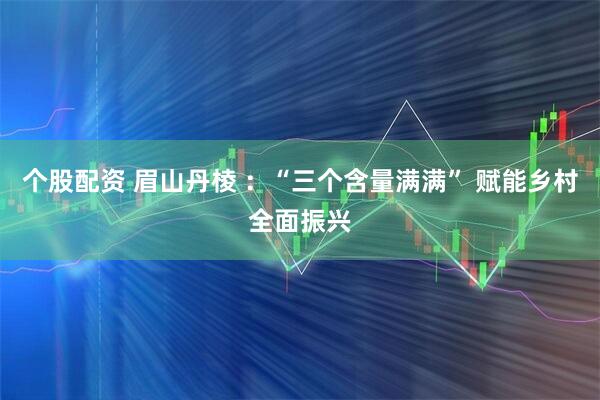 个股配资 眉山丹棱 ：“三个含量满满” 赋能乡村全面振兴